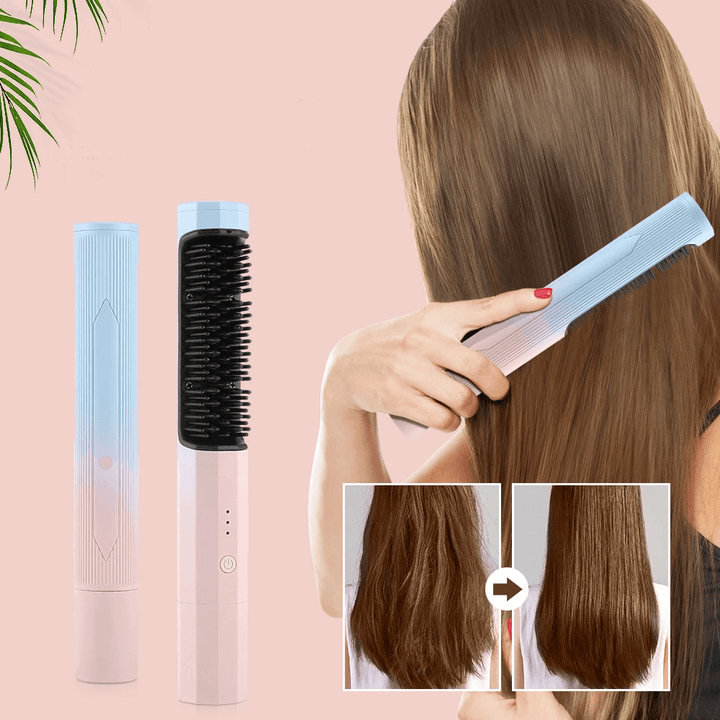 2 in 1 USB Cordless Straightening Brush