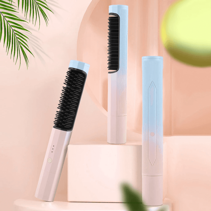 2 in 1 USB Cordless Straightening Brush